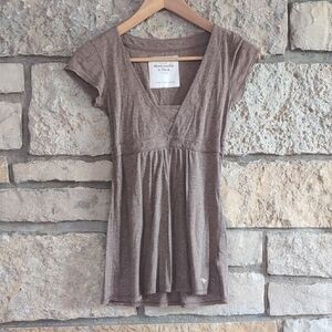 A&F Taupe Cap Sleeve Babydoll